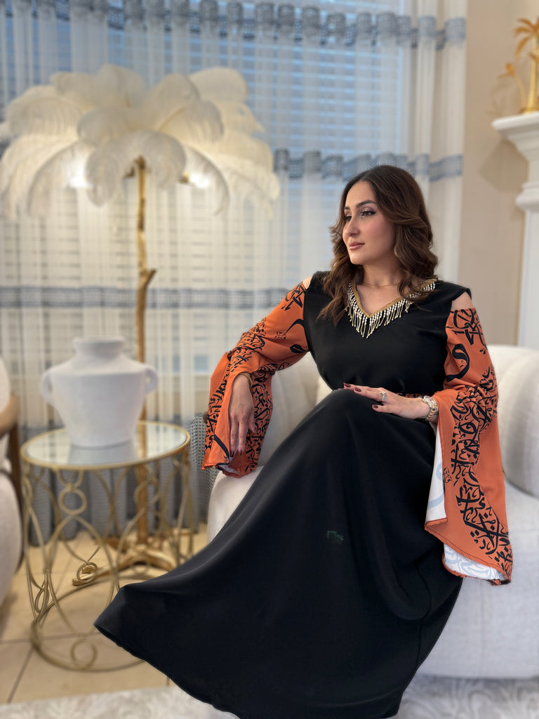 Arabic Calligraphy Dress L Arabic Calligraphy Dress L