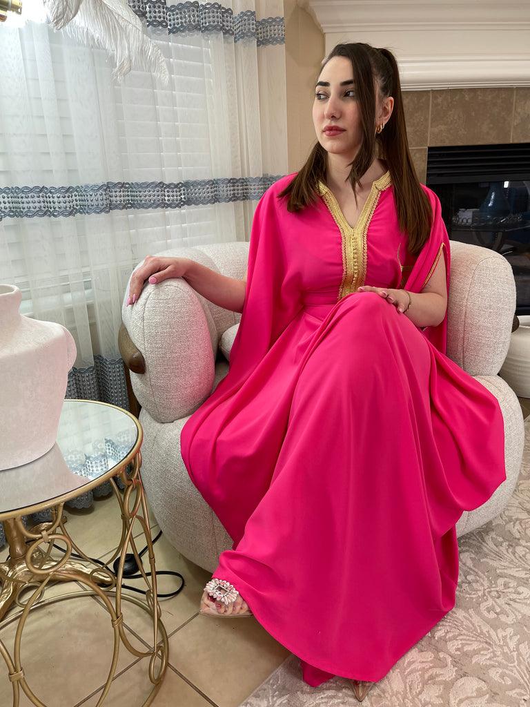 Elegant Pink Dress with Custom Letter Elegant Pink Dress with Custom Letter