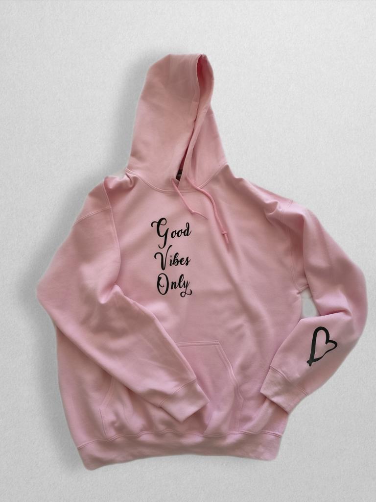 Good Vibes Only Pink Hoodie